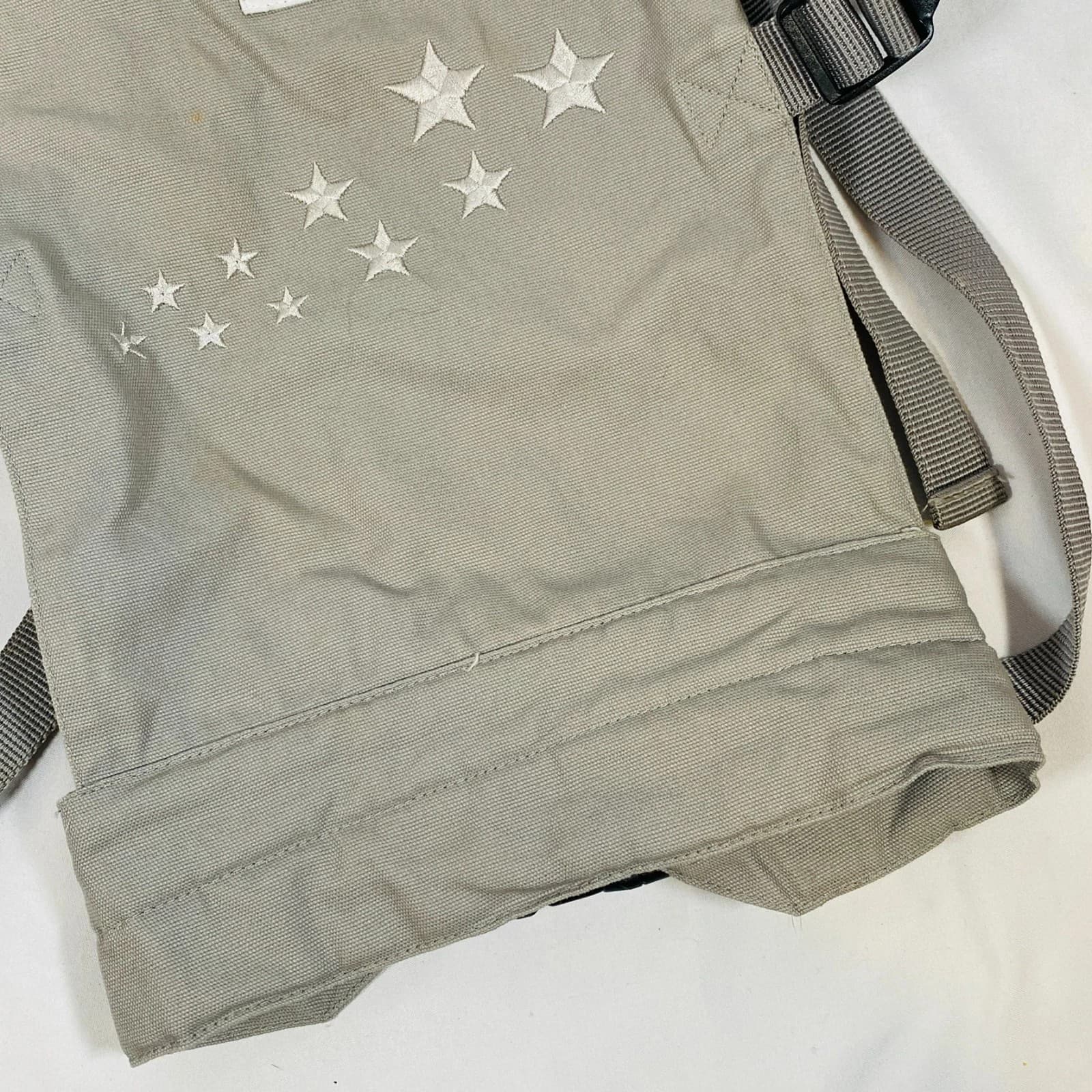 Ergobaby Baby Doll Carrier in Galaxy Gray w/ Stars Front/Back Carry - Thumbnail 2