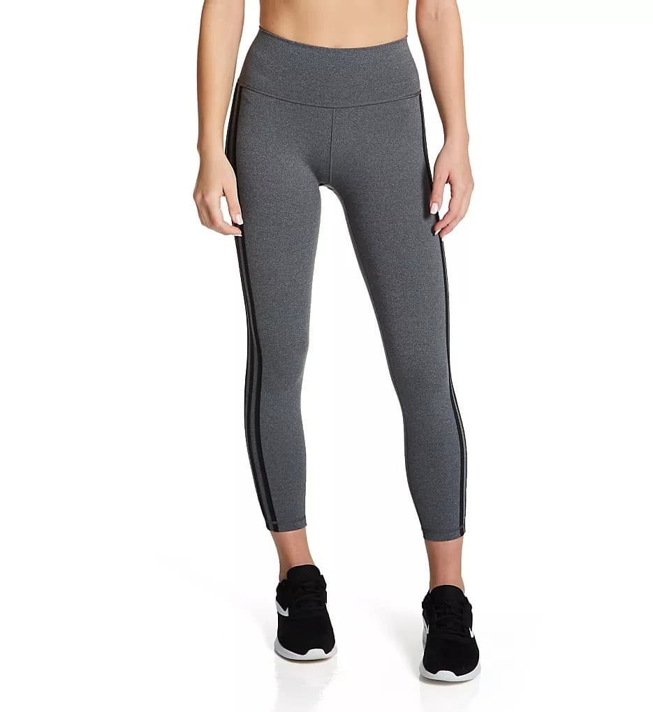 Adidas Leggings Womens Gray Black Believe This 2.0 3-Stripes 7/8 High Rise XS - Thumbnail 4