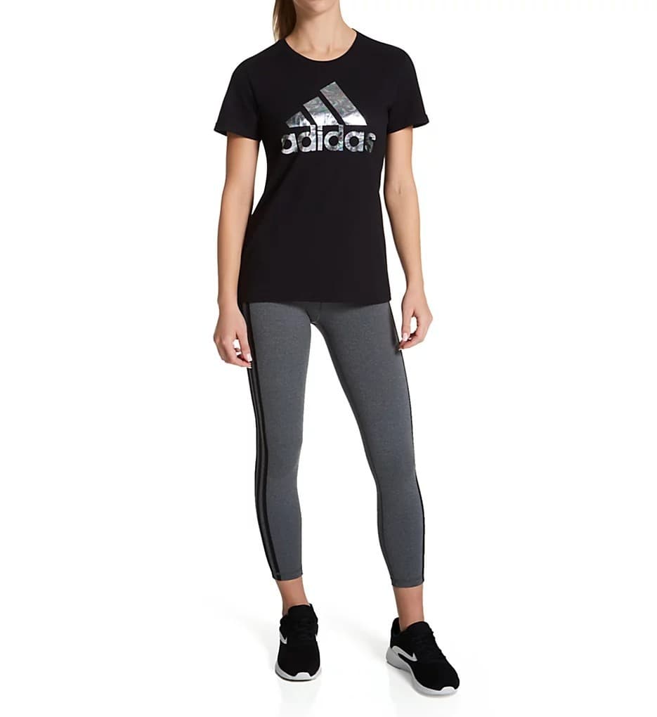 Adidas Leggings Womens Gray Black Believe This 2.0 3-Stripes 7/8 High Rise XS - Thumbnail 3