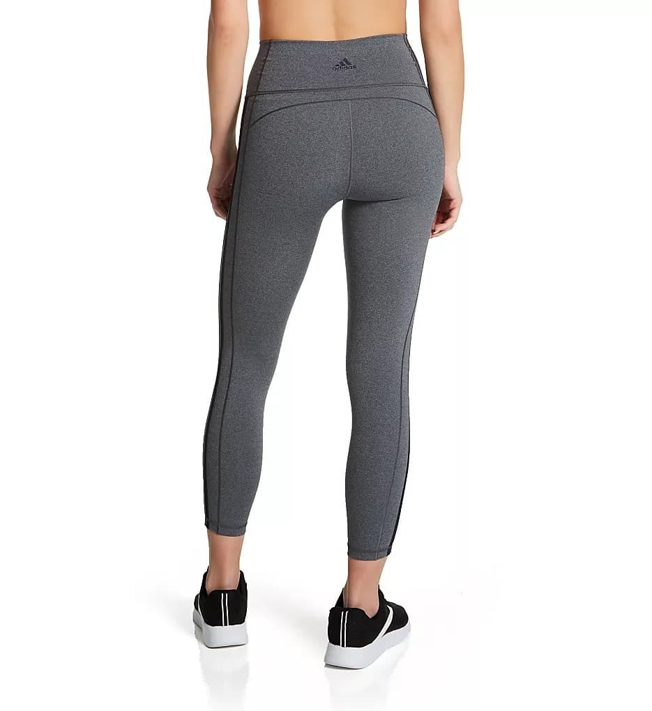 Adidas Leggings Womens Gray Black Believe This 2.0 3-Stripes 7/8 High Rise XS - Thumbnail 2