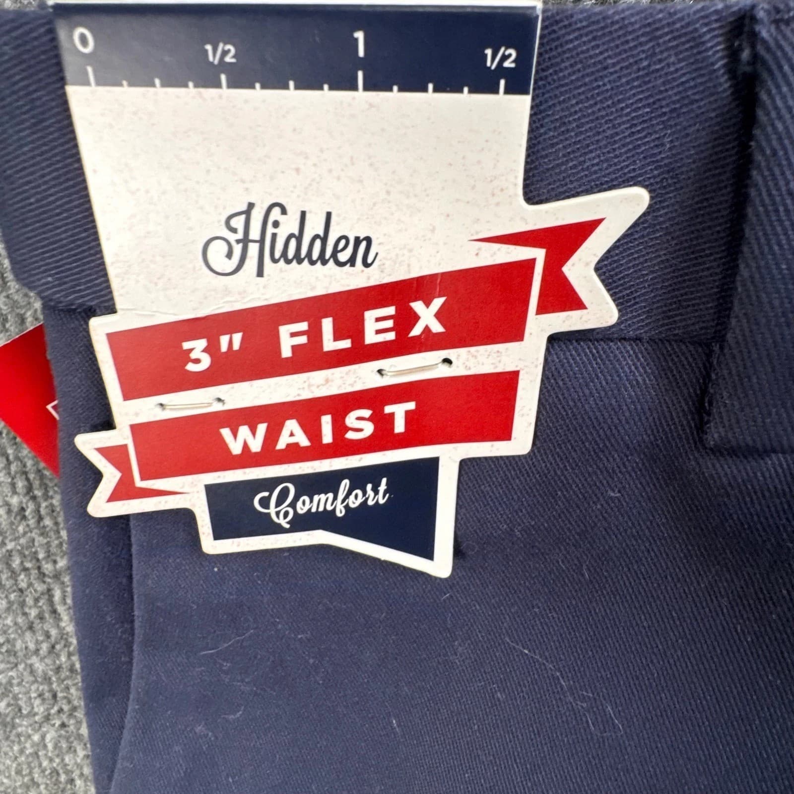 Haggar Work to Weekend Pro Pants Mens 58x30 Navy Blue Relaxed Fit Chinos NWT - Thumbnail 2