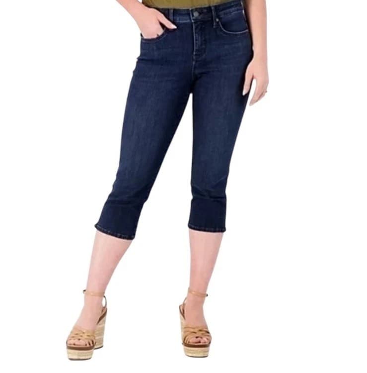 NWT NYDJ Jeans Capri Denim Jeans in Cool Embrace Size 8 Dark Wash - Image 1