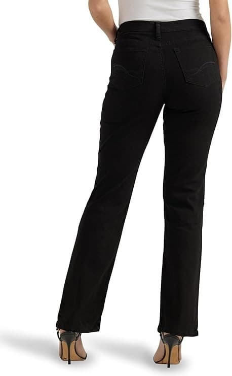 Lee Riders Jeans Women's 8P Black Classic Fit Denim Straight Leg NWT - Thumbnail 2