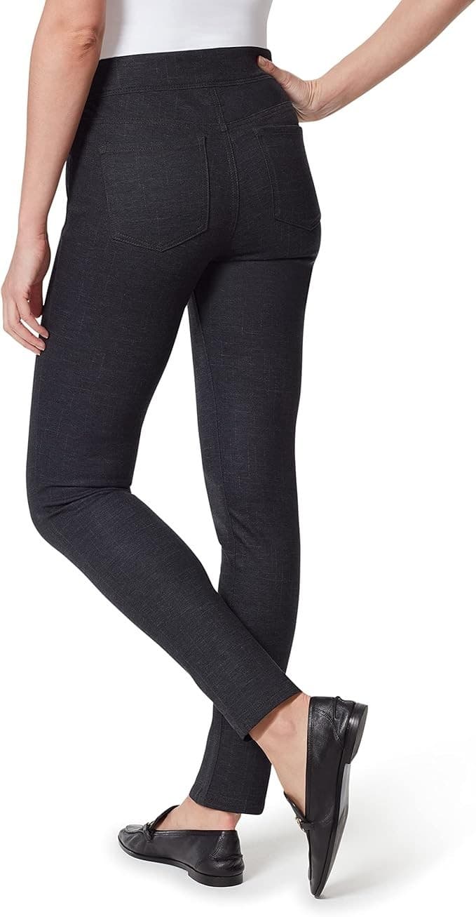 Gloria Vanderbilt Slimming Avery Ponte Slim Pull On Size 22W Short Black Pants. - Thumbnail 2