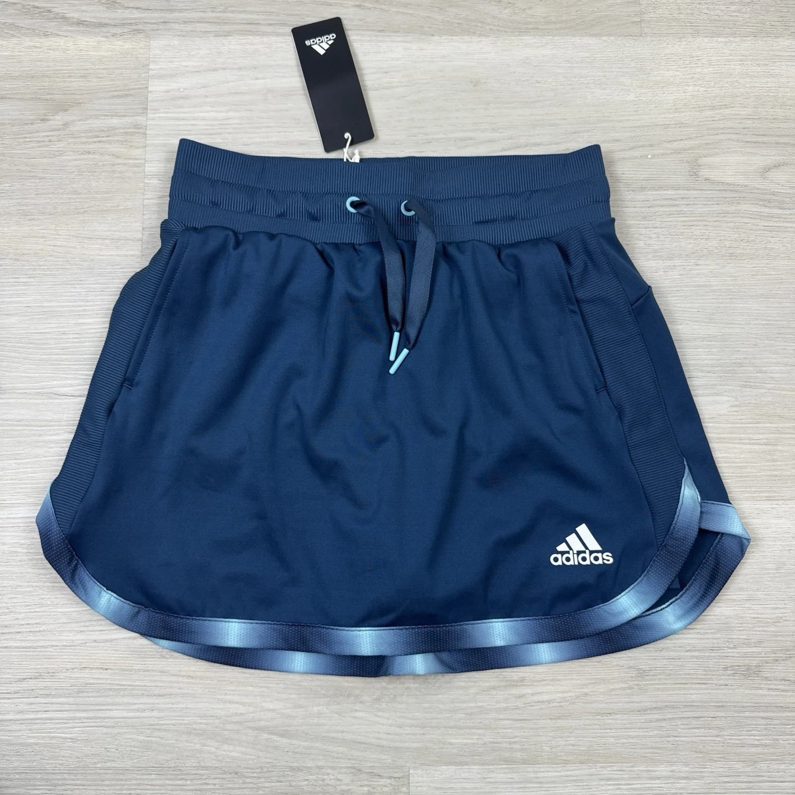 Womens Adidas 15in Gradient Drawstring Golf Skort w/ pockets XS Blue GL6778 - Thumbnail 2