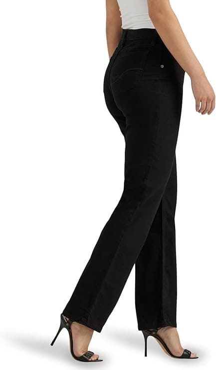 Lee Riders Jeans Women's 8P Black Classic Fit Denim Straight Leg NWT - Thumbnail 3