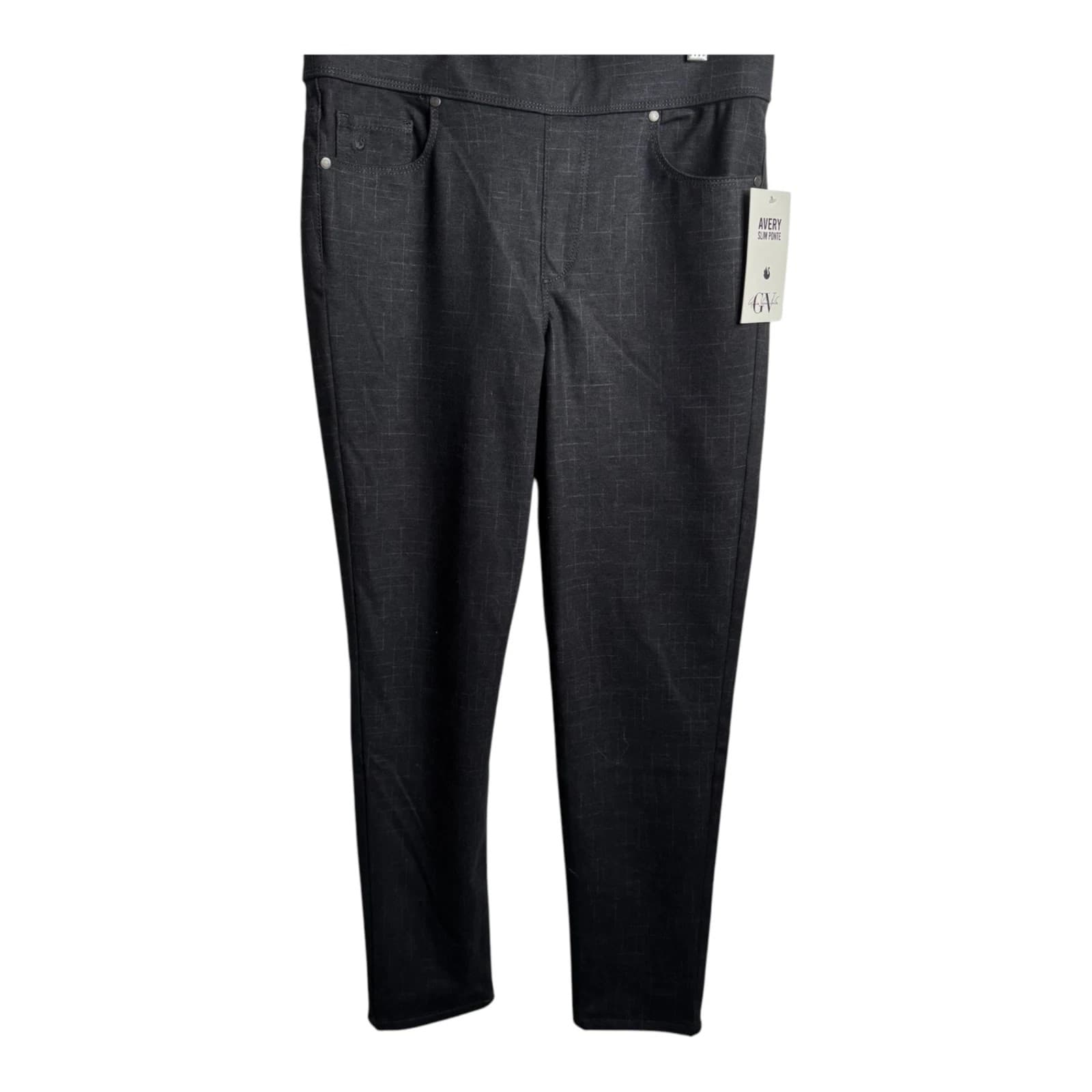 Gloria Vanderbilt Slimming Avery Ponte Slim Pull On Size 22W Short Black Pants. - Thumbnail 4