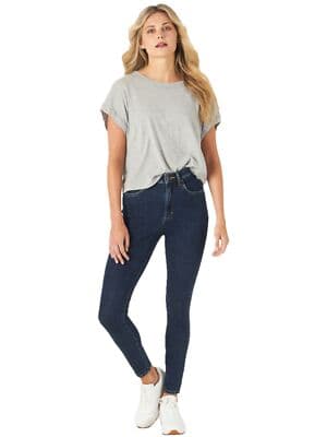 Lee Women's High Rise Skinny Jean, with That, 35 (US 20) - Image 1