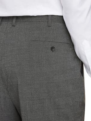 J.M. HAGGAR CLASSIC FIT FLAT FRONT DRESS PANT BIG & TALL,HEATHER GREY, 60W X32L - Thumbnail 4