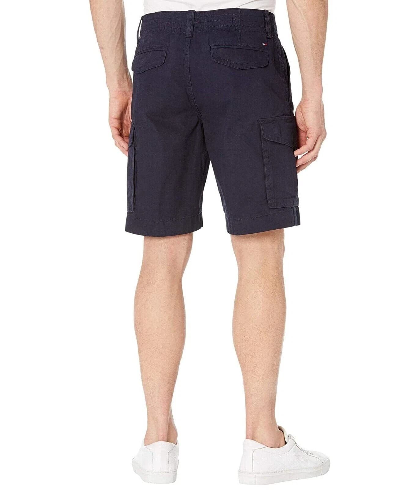 Tommy Hilfiger Men's Essential Solid Cargo Shorts Sky Captain 38 - Thumbnail 2