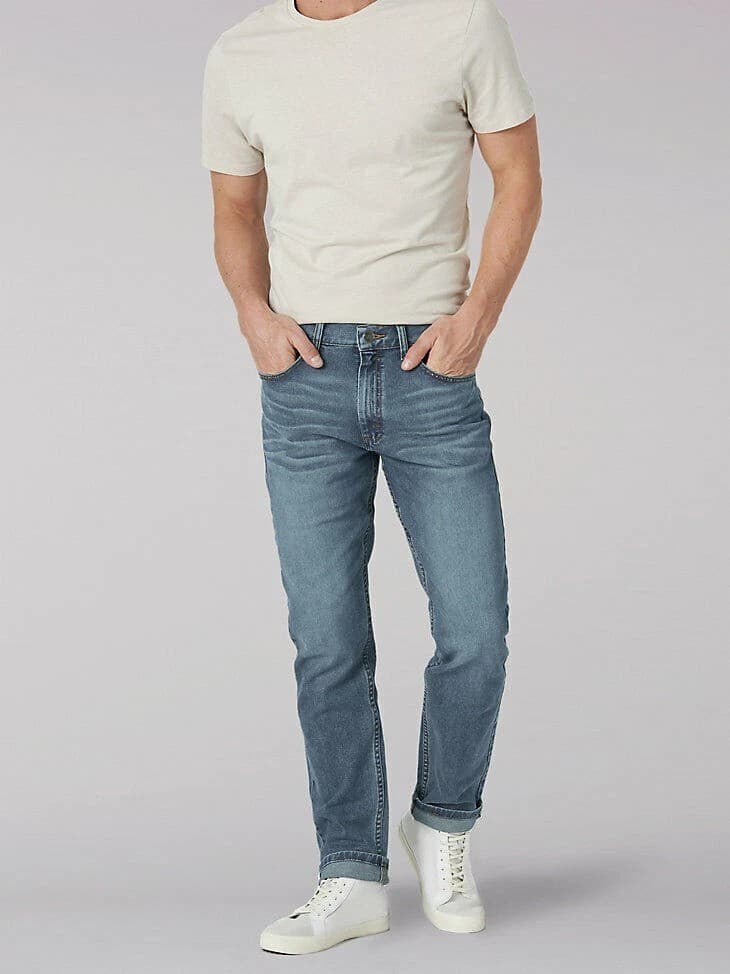 NEW Lee Slim Fit Straight Leg Comfort Glory Blue Denim Jeans 34x34 - Image 1