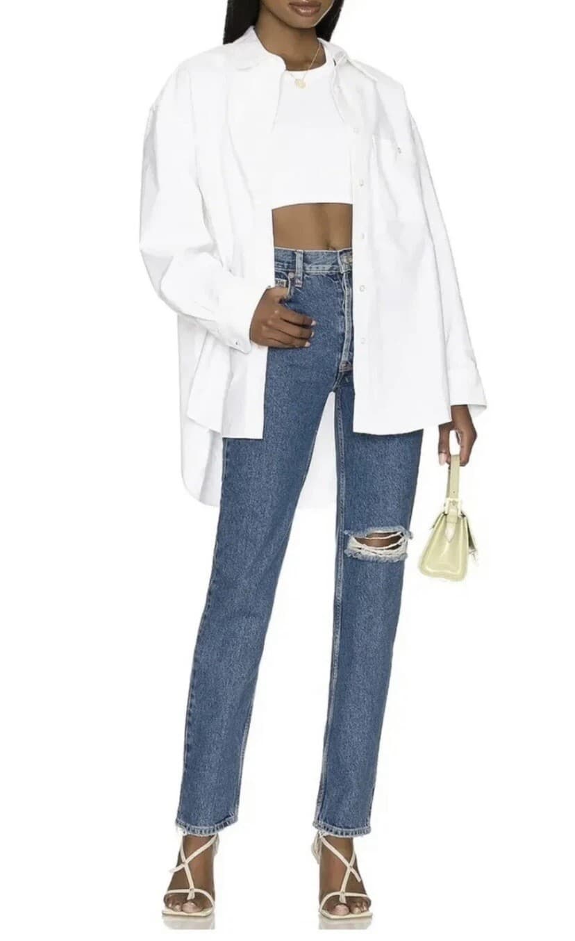 NWT! Free People We The Free The Lasso Jeans in Sapphire. Size 27. MSRP: $98. - Image 1