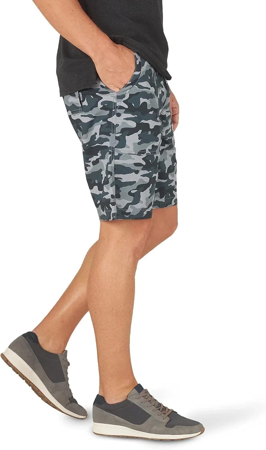 Lee Men's Extreme Motion Deep Pocket Utility Shorts - 38 - Grey Camo - Thumbnail 2