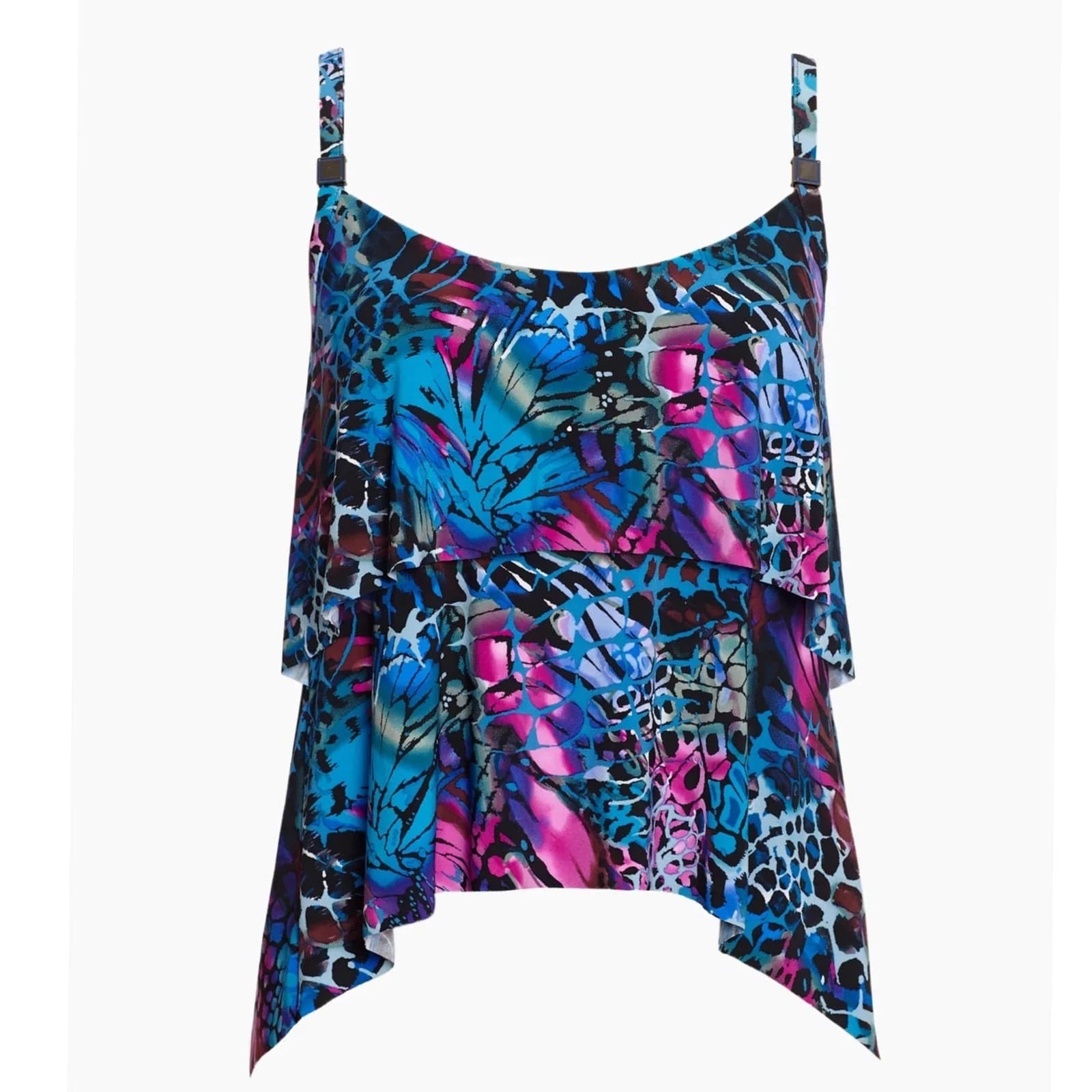 NWT Magicsuit Women's Blue Social Butterfly Grace Swim Tankini Top Size: 10 - Thumbnail 4