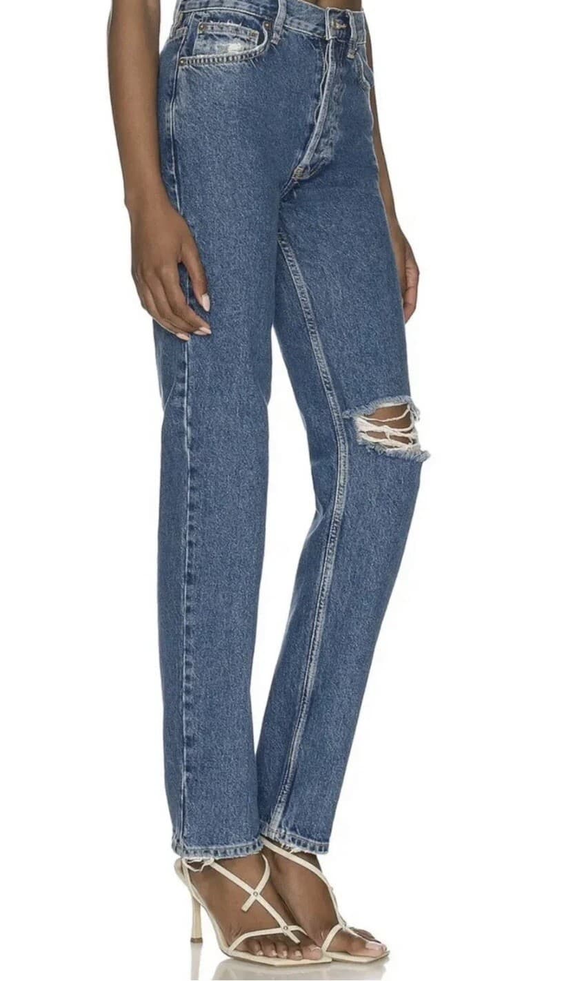 NWT! Free People We The Free The Lasso Jeans in Sapphire. Size 27. MSRP: $98. - Thumbnail 2