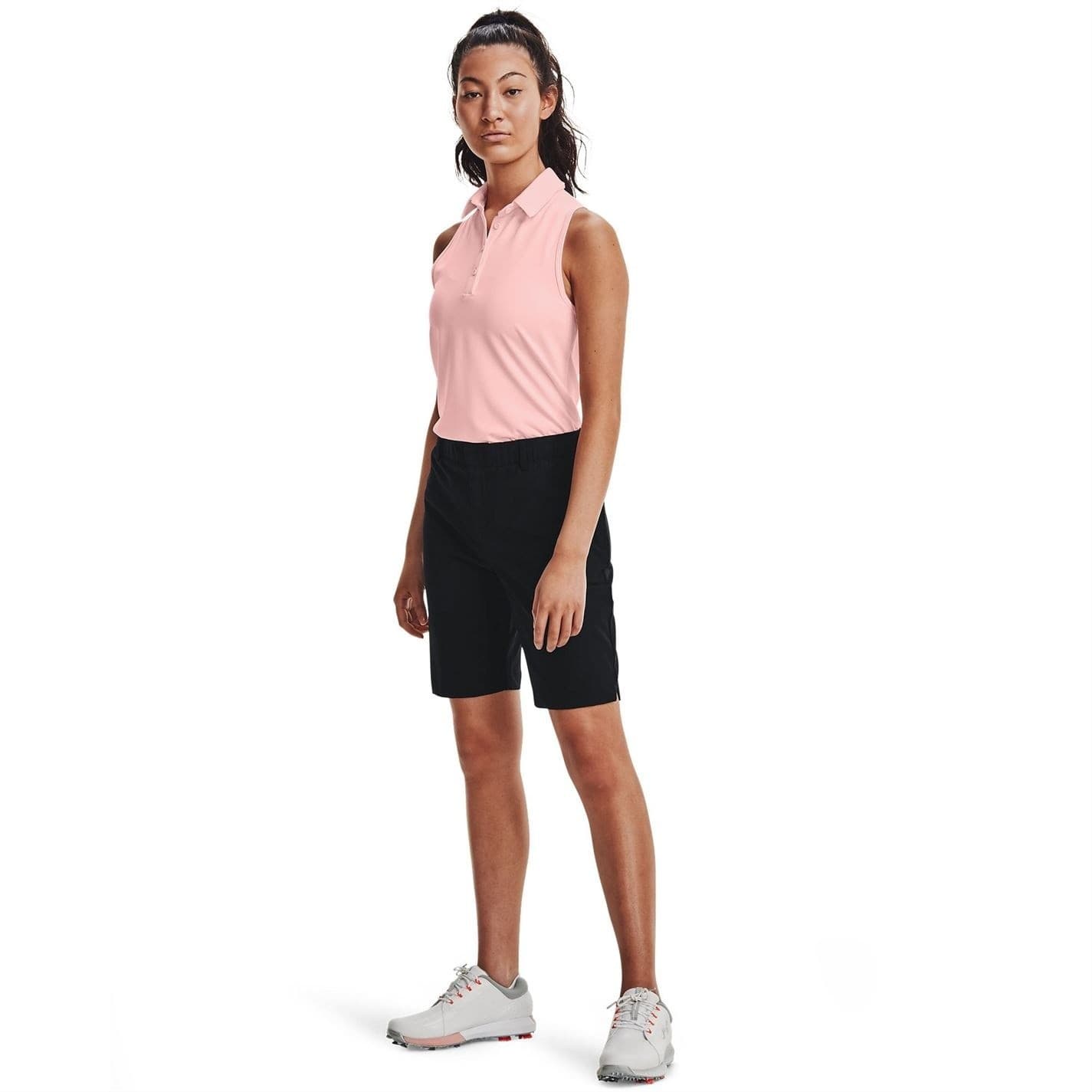 $75 Under Armour Women’s Links Golf 9” Shorts- Black - Size: 4 (28”W) - NEW - Thumbnail 2