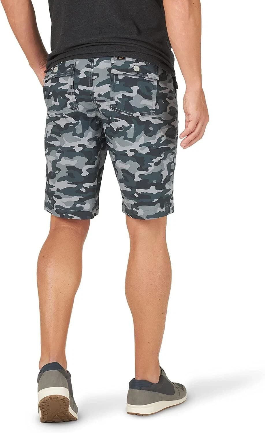 Lee Men's Extreme Motion Deep Pocket Utility Shorts - 38 - Grey Camo - Thumbnail 3