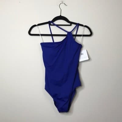 LA BLANCA WOMEN'S ISLAND GODDESS SHOULDER MIO ONE PIECE SWIMSUIT, BLUEBERRY, 4 - Thumbnail 6