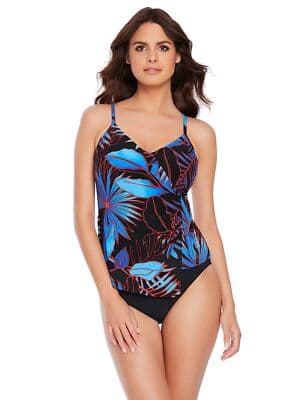Magicsuit Women's Hot Line Carma V-Neck Soft Cup Asymmetrical Tankini Top SZ 12 - Image 1