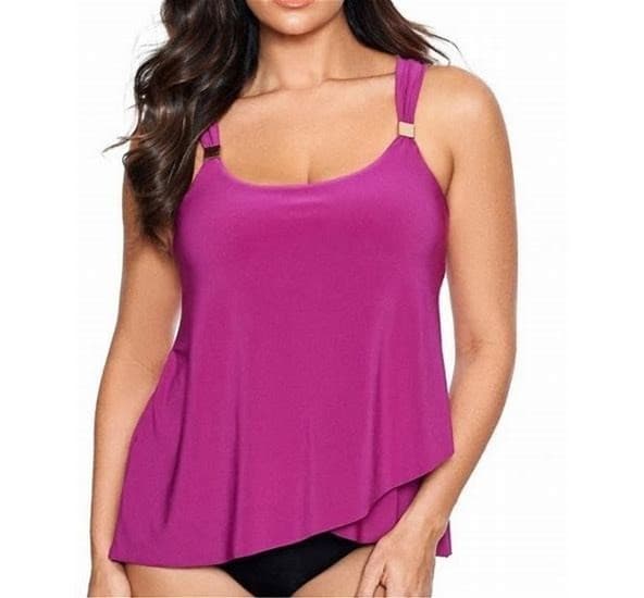 Miraclesuit Razzle Dazzle Tankini Top Framboise Pink Underwire Size 10 NWT - Image 1