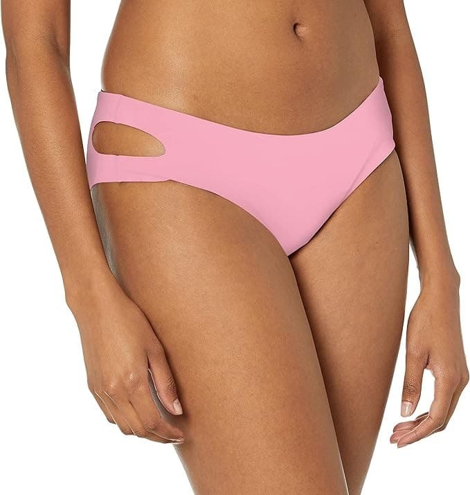 The Bikini Lab Women's Pink Medium Coverage Bikini Bottom Size Large- NWT - Thumbnail 2