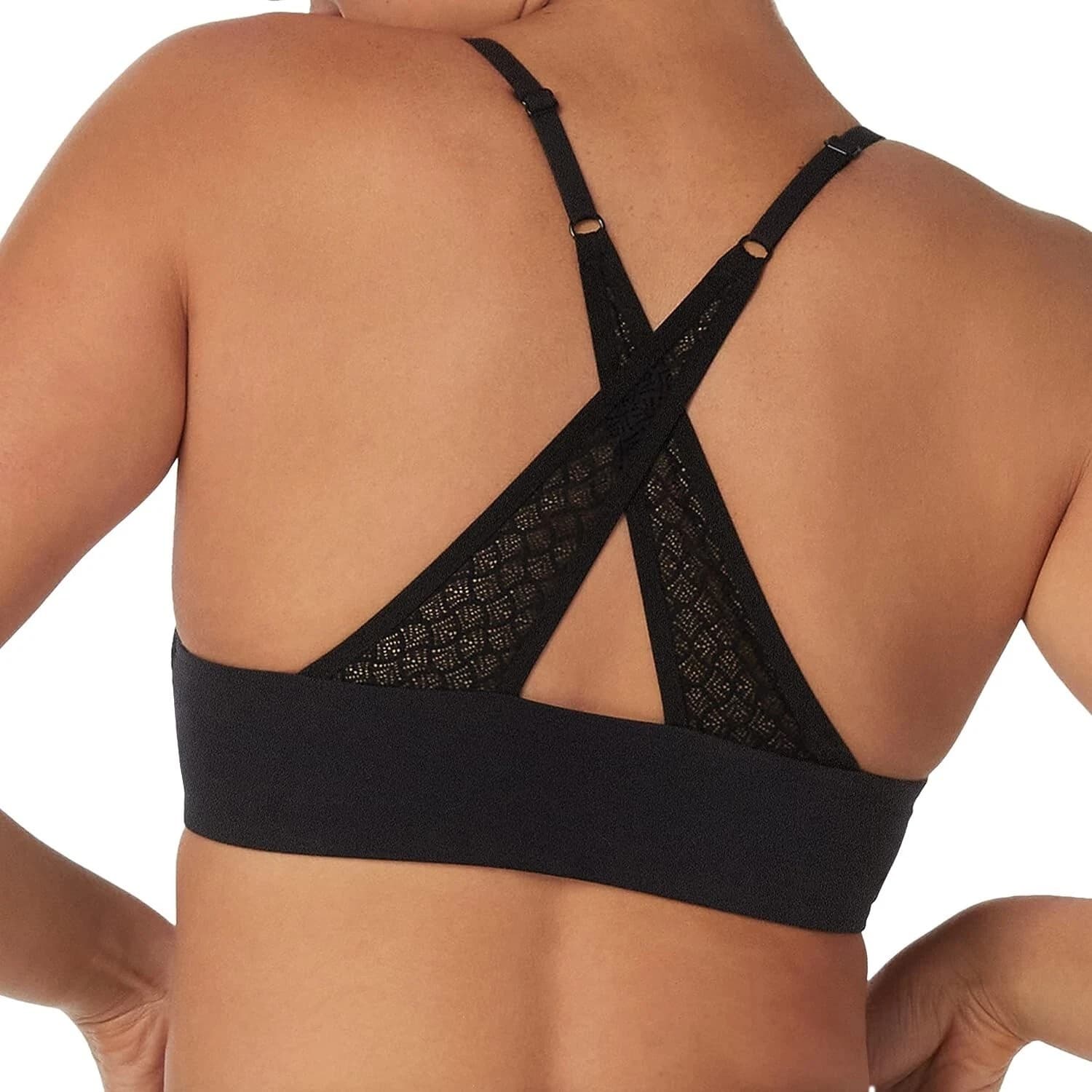 Maidenform Pure Comfort Wireless Bra/Demi-Racerback Black DM220C NWT - XL - Thumbnail 2