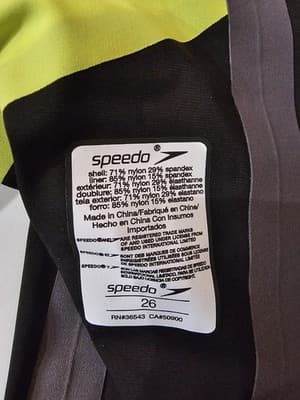 New Speedo FINA AQ SP140883 Jammer Swimsuit Nylon/Spandex/Elastane Size 26 Black - Thumbnail 6