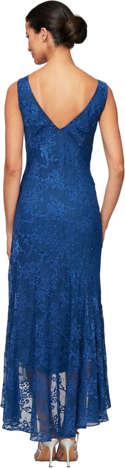 Alex Evenings Womens Sleeveless Printed Chiffon Midi NWT Size 12 - Thumbnail 4