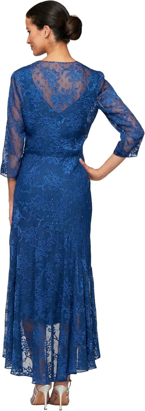 Alex Evenings Womens Sleeveless Printed Chiffon Midi NWT Size 12 - Thumbnail 2