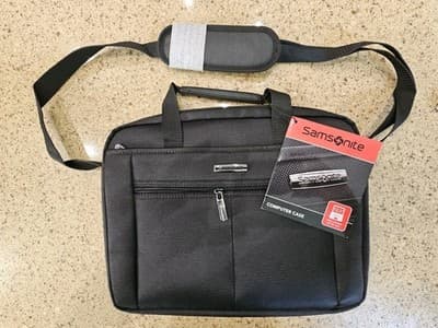 Samsonite Classic Business Padded Pocket Laptop Briefcase, Black 14" x 11" x 2" - Image 1