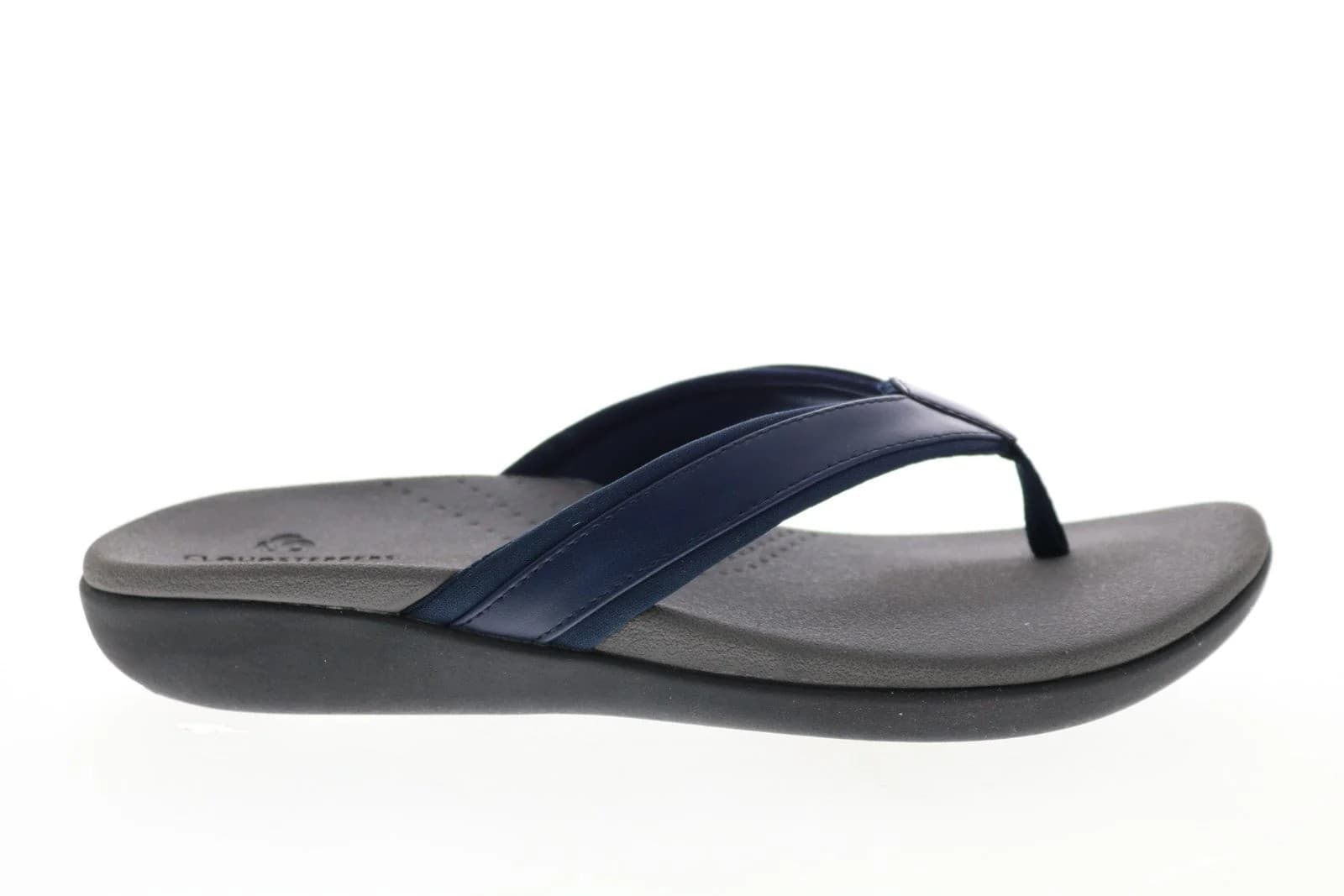 CLARKS Cloudsteppers WOMEN'S BRIO SOL COMFORT FLIP-FLOPS NAVY SIZE 12M - Thumbnail 3