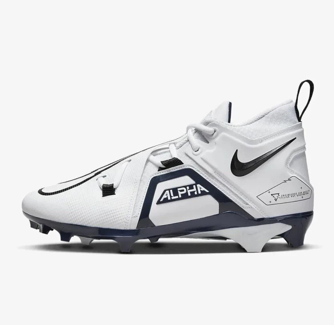 Nike Alpha Menace Pro 3 Football Cleats White Navy CT6649-108 Mens Size 16 NEW - Image 1