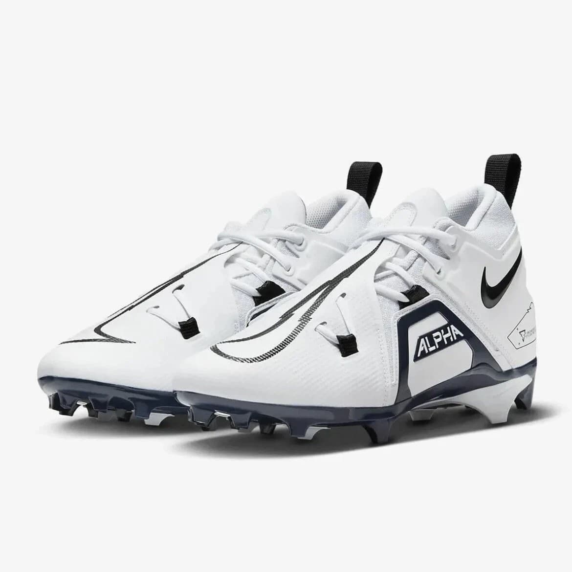 Nike Alpha Menace Pro 3 Football Cleats White Navy CT6649-108 Mens Size 16 NEW - Thumbnail 5