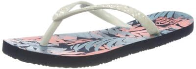 Reef Floral Print Flip Flops Glitter Straps Beach Pool Sandals Size 2/3 - Thumbnail 6
