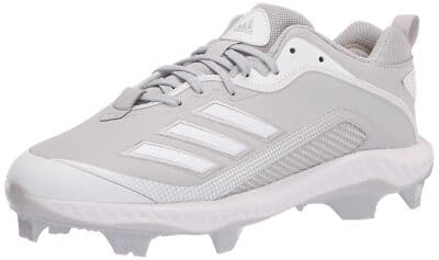 Adidas Men's Icon 8 Gray/White Baseball Cleats Shoes Size 17 - Image 1