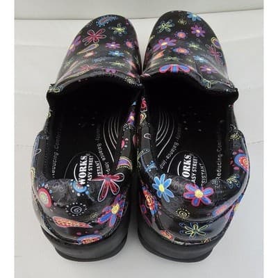 Easy Works By Easy Street Clogs Nurse Shoes Paisley 7.5M - Thumbnail 4