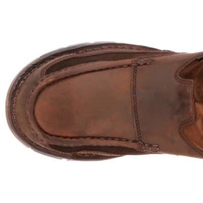 Georgia Boot Waterproof Moc Toe Pull On Work Boots Comfort Brown - Thumbnail 4