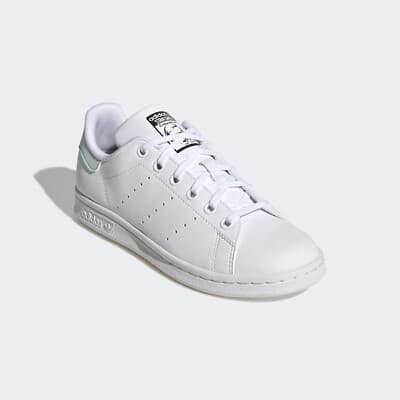 ADIDAS ORIGINALS STAN SMITH SNEAKER, WHITE/ALMOST BLUE, 7M/9W US UNISEX - Thumbnail 4