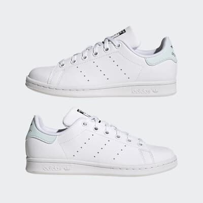 ADIDAS ORIGINALS STAN SMITH SNEAKER, WHITE/ALMOST BLUE, 7M/9W US UNISEX - Thumbnail 6