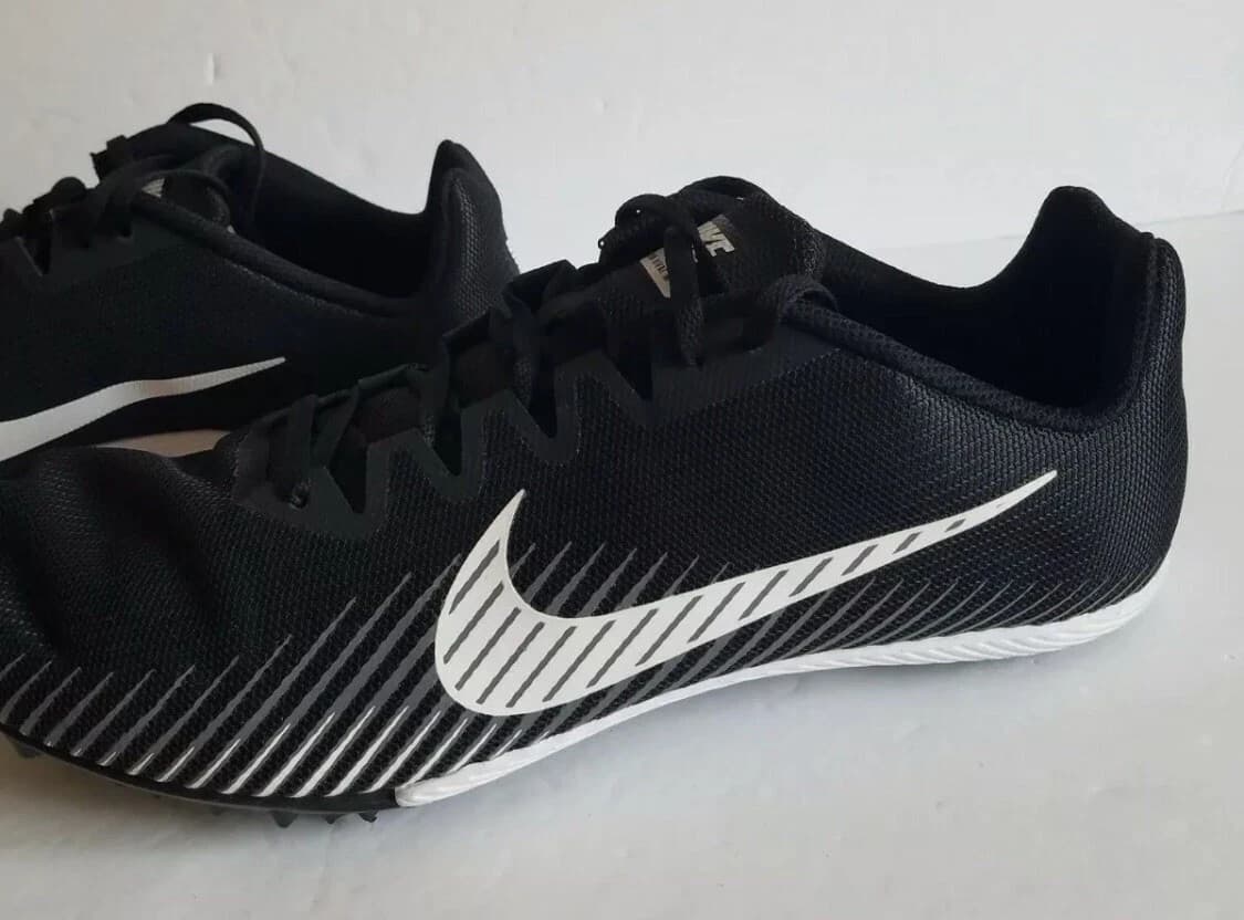 Nike Zoom Rival M9 Racing Track and Field Shoes Black White Lightweight Men's 13 - Thumbnail 5