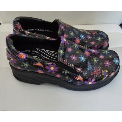Easy Works By Easy Street Clogs Nurse Shoes Paisley 7.5M - Thumbnail 2