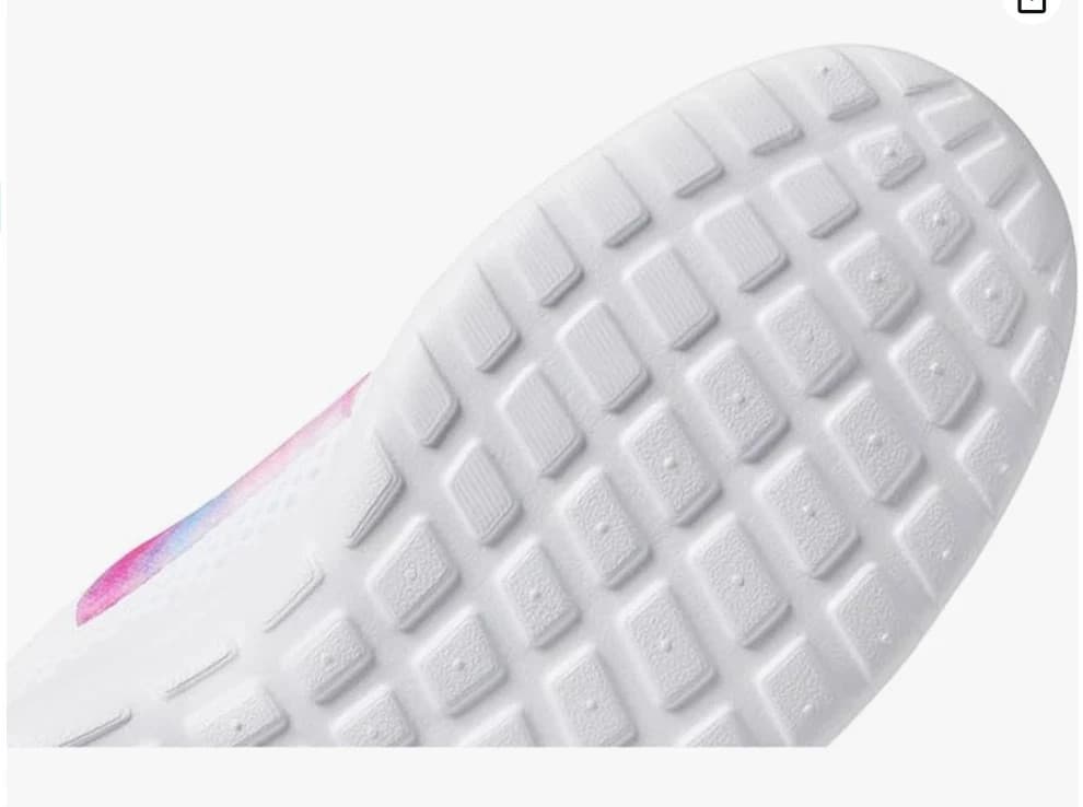 Adidas Girls Infant Lite Racer Adapt 4.1 Shoe-White/Sky Rush/Solar Pink-Sz. 8 - Thumbnail 3