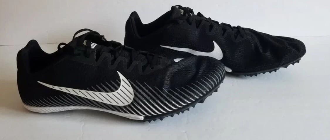 Nike Zoom Rival M9 Racing Track and Field Shoes Black White Lightweight Men's 13 - Thumbnail 4