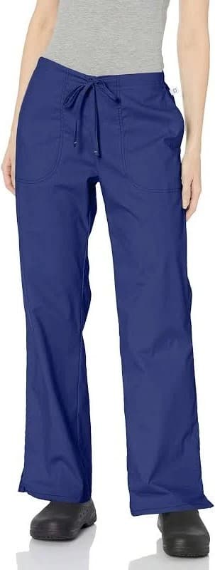 Code Happy Women's Mid Rise Moderate Drawstring Scrub Pant NAVY SZ MEDIUM TALL - Image 1