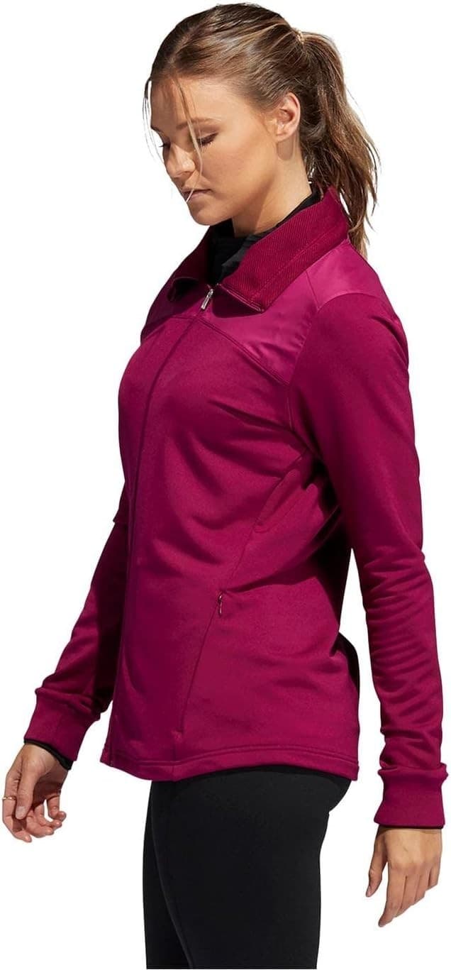 New Adidas Golf Womens COLD RDY Full Zip Jacket Power Berry - Size Small FT3014 - Thumbnail 3