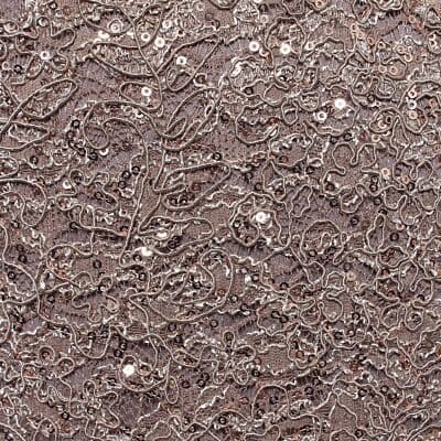 Lace Sequin Sheath Dress Champagne Bronze Cocktail Party Elegant - Thumbnail 3