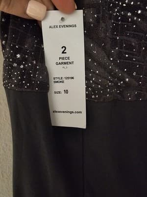 Alex Evenings Sleeveless Dress, Smoke, Size 10 - Thumbnail 3