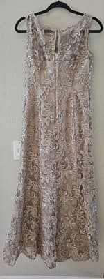 ALEX EVENINGS Floral Sleeveless Long Dress, 6P -Dress Only - Thumbnail 2