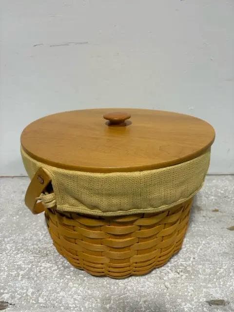 NEW Longaberger Bucket With Liner Scoop And Lid - Image 1