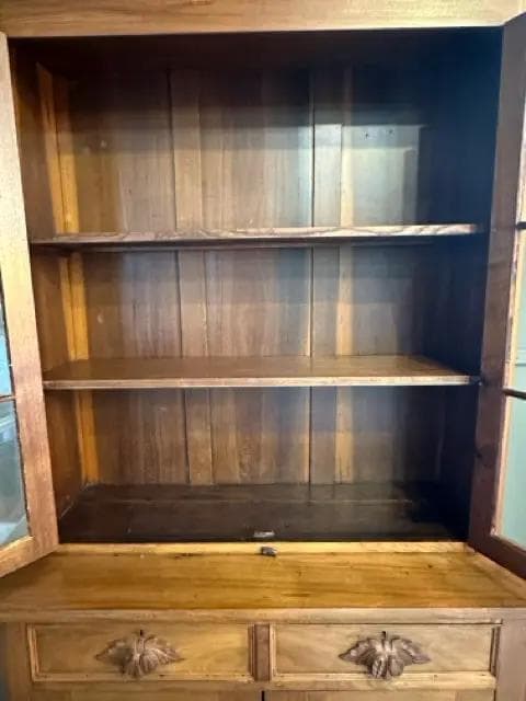 Primitive Pine Step-Back Cupboard with 2 Keys - Thumbnail 3